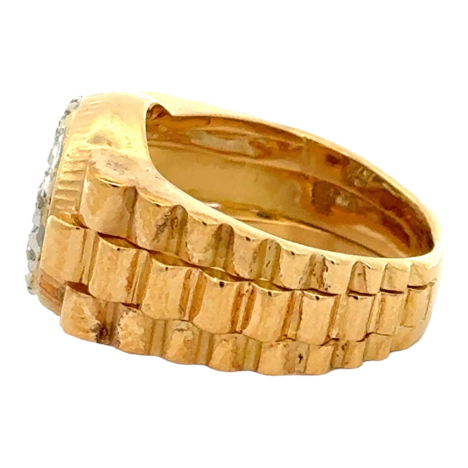 18k Gold Rolex Ring Crafted